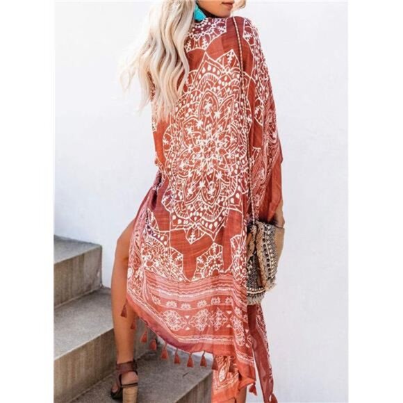 Women Swimsuit Coverups Beach Cover Up Swimwear Cardigan Summer - Picture 4 of 6